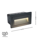 โคมไฟผนัง STEP LIGHT ฝัง B1156 DG (105x65) DG เทาเข้ม Warmwhite 3000K HUB LIGHTING