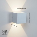 โคมไฟผนังภายนอก 1073A WH ขาว HUB LIGHTING