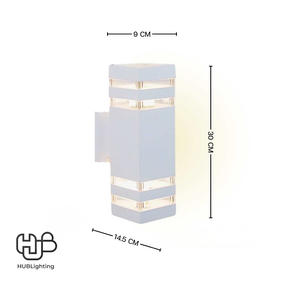 โคมไฟผนังภายนอก A2406 WH ขาว HUB LIGHTING