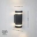 โคมไฟผนังภายนอก A0405 BK ดำ HUB LIGHTING