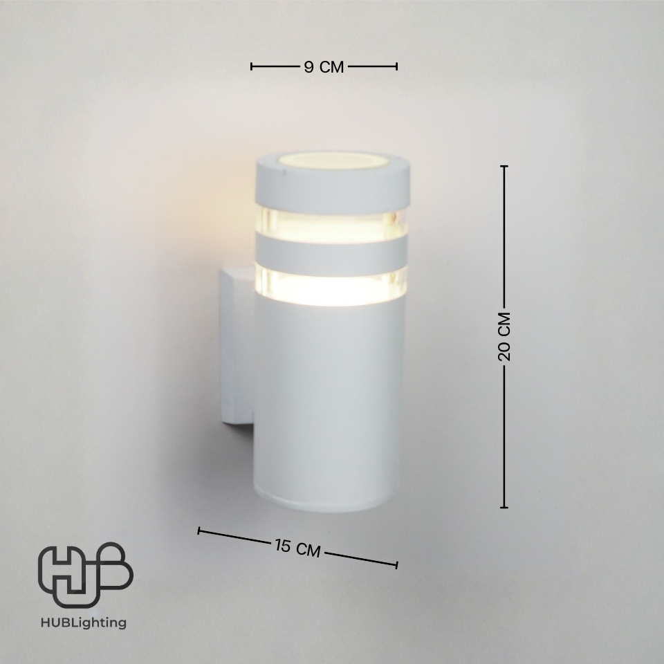 โคมไฟผนังภายนอก A0504 WH ขาว HUB LIGHTING