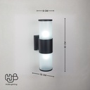 โคมไฟผนังภายนอก A0706 BK ดำ HUB LIGHTING