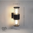 โคมไฟผนังภายนอก A1002 BK ดำ HUB LIGHTING