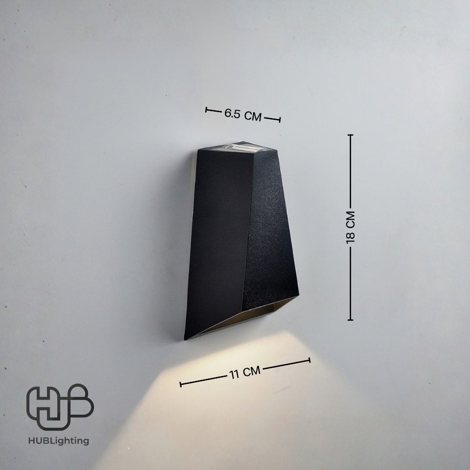 โคมไฟผนังภายนอก B1160 BK HUB LIGHTING