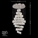 โคมไฟเพดาน CHANDELIER คริสตัล JYP954-D35+55+75+95+120+100+80+60+40 ทอง HUB LIGHTING