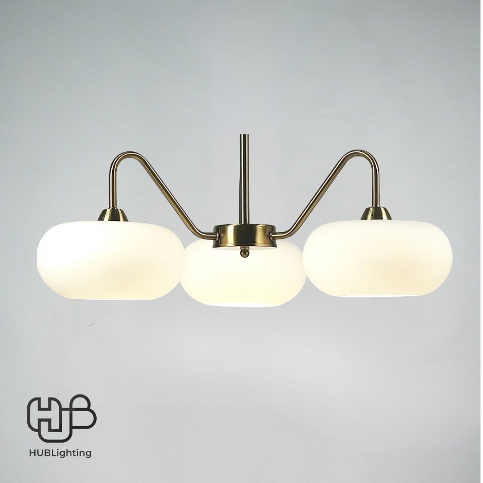โคมไฟเพดาน PENDENT 3 ช่อ 36035/3 GD E27 HUB LIGHTING