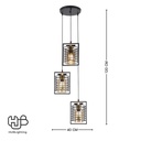 โคมไฟเพดาน PENDENT 3 ช่อ 5566-3 E27 HUB LIGHTING