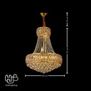 โคมไฟเพดาน CHANDELIER คริสตัล 65101-500 GD 10x E14 HUB LIGHTING