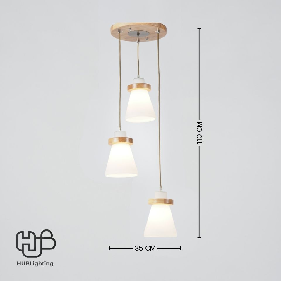 โคมไฟเพดาน PENDENT 3 ช่อ BM7089-3 E27 HUB LIGHTING