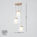 โคมไฟเพดาน PENDENT 3 ช่อ BM7089-3 E27 HUB LIGHTING