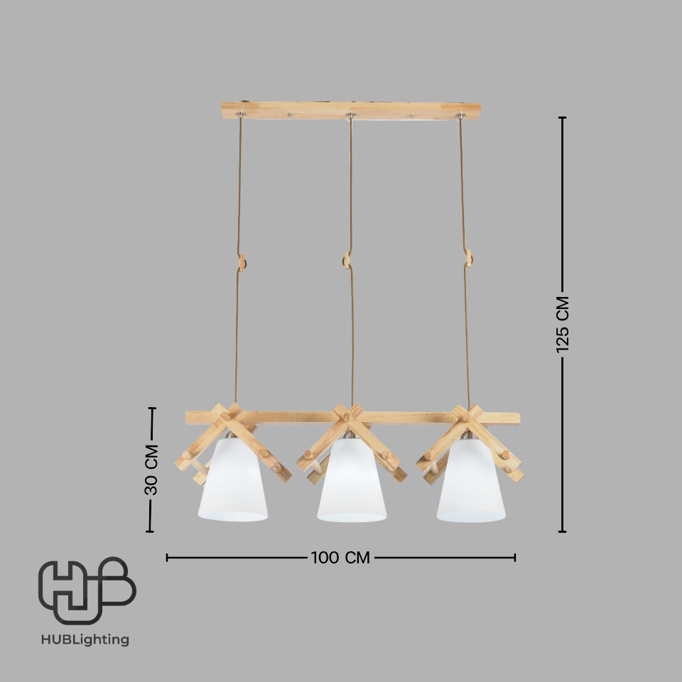 โคมไฟเพดาน PENDENT 3 ช่อ BM7117-3 E27 HUB LIGHTING