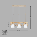 โคมไฟเพดาน PENDENT 3 ช่อ BM7117-3 E27 HUB LIGHTING