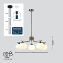 โคมไฟเพดาน PENDENT ช่อ 36112/5 GD E27 HUB LIGHTING