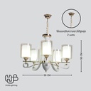 โคมไฟเพดาน PENDENT ช่อ 7836/5 FGD+WT E27 HUB LIGHTING