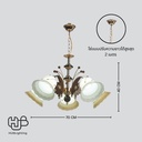 โคมไฟเพดาน PENDENT ช่อ 7849/5 FGD+CF E27 HUB LIGHTING