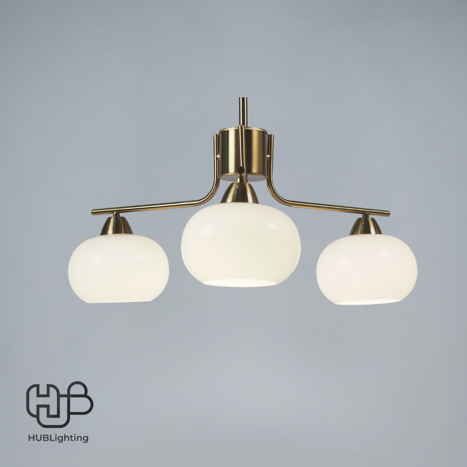 โคมไฟเพดาน PENDENT 3 ช่อ 36112/3 GD E27 HUB LIGHTING