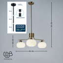 โคมไฟเพดาน PENDENT 3 ช่อ 36112/3 GD E27 HUB LIGHTING