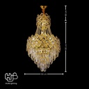 โคมไฟเพดาน CHANDELIER คริสตัล 65304-500 GD 10x E14 HUB LIGHTING