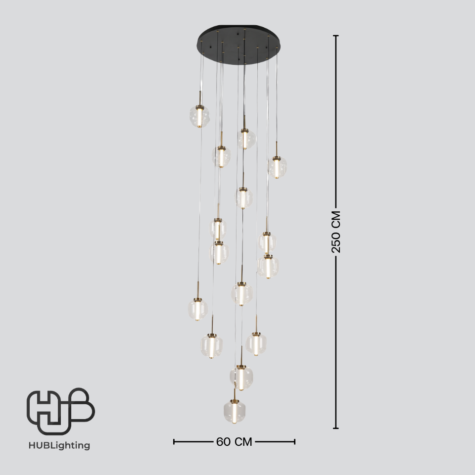 โคมไฟเพดาน PENDENT LED 68178-15-C Warmwhite 3000K HUB LIGHTING
