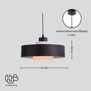 โคมไฟเพดาน PENDENT ช่อ 1040/1 BK (300x160) HUB LIGHTING