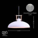 โคมไฟเพดาน PENDENT ช่อ 7467/1 WH+WOOD (380x150) HUB LIGHTING