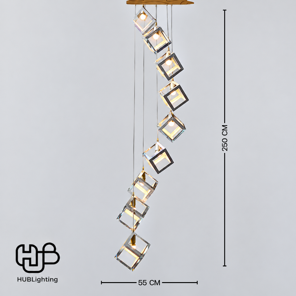 โคมไฟเพดาน PENDENT บันได 2213-9BK HUB LIGHTING