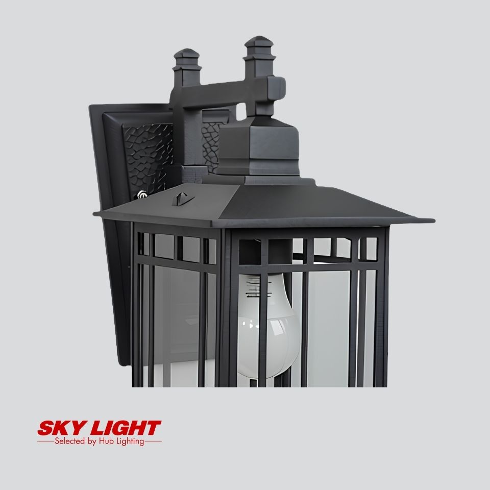 โคมไฟผนังภายนอก B12-337B-C-BK ดำ SKY LIGHT