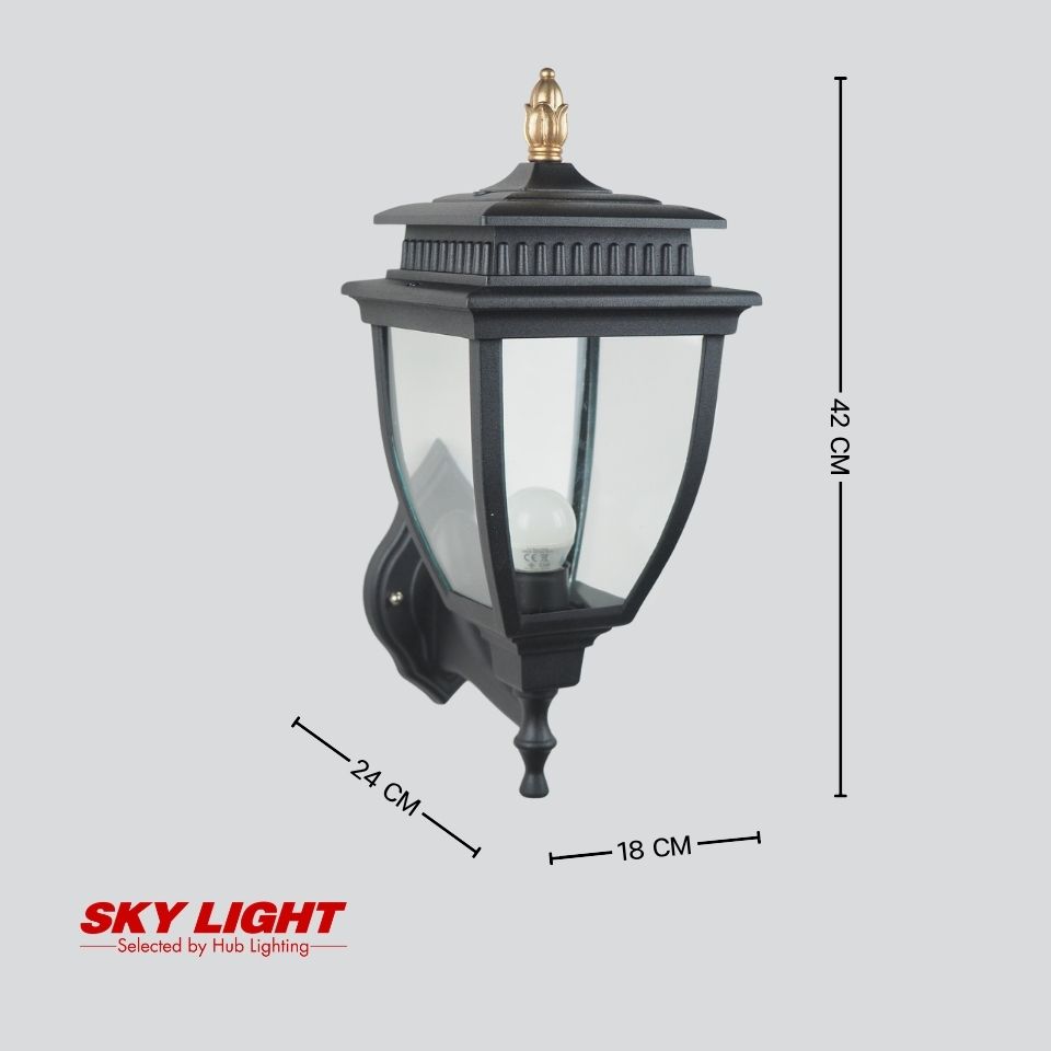 โคมไฟผนังภายนอก B15-353B-C-BK ดำ SKY LIGHT