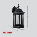 โคมไฟผนังภายนอก B15-369-AB-B-C-BK ดำ SKY LIGHT