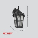 โคมไฟผนังภายนอก B15-377-BK-C ดำ SKY LIGHT