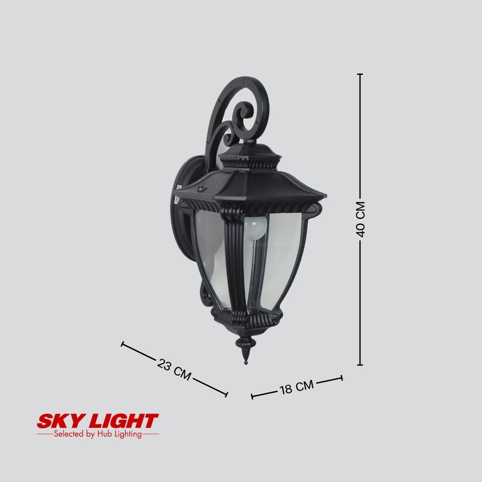 โคมไฟผนังภายนอก B281-B-C-BK ดำ SKY LIGHT