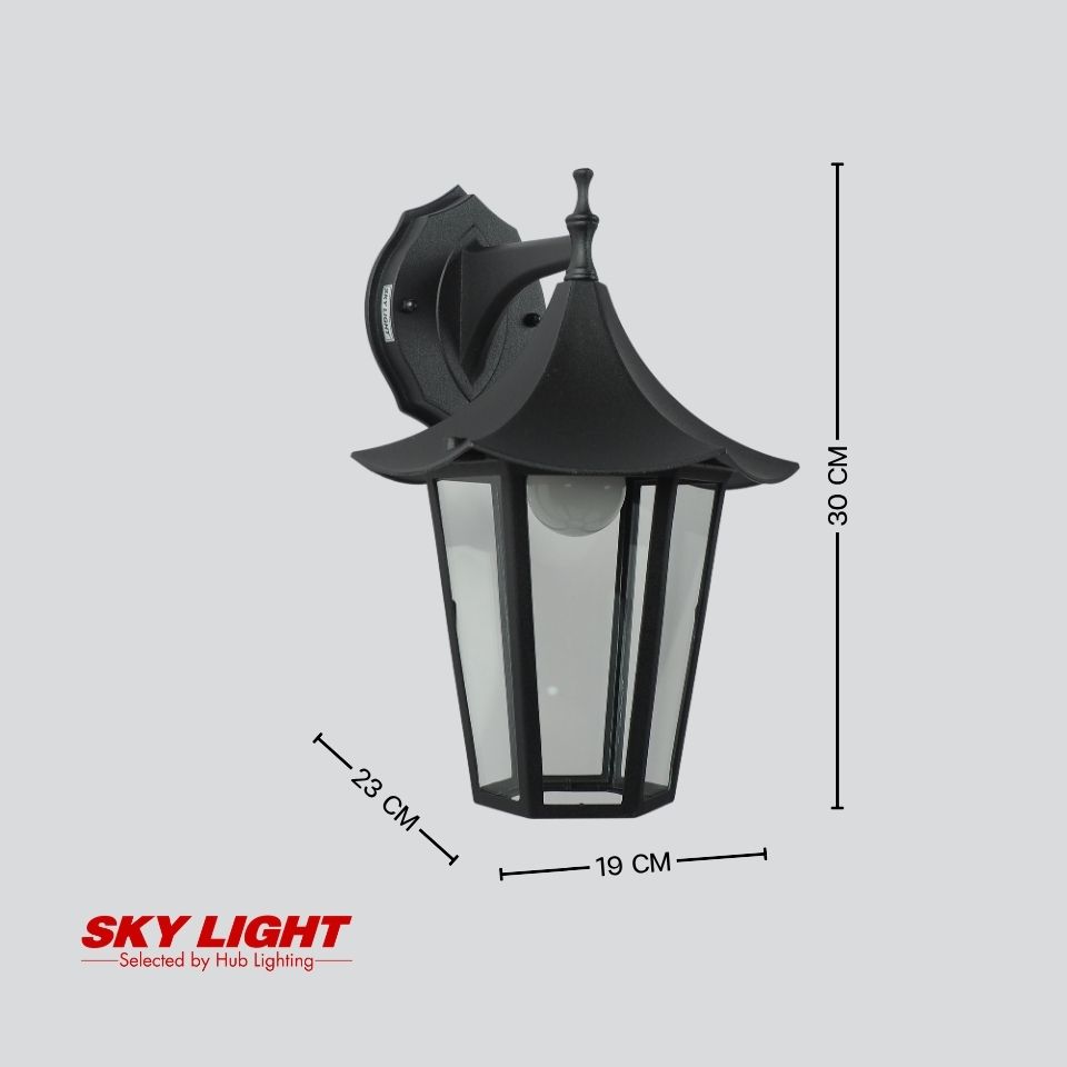 โคมไฟผนังภายนอก B5-12-AB-C-BK ดำ SKY LIGHT