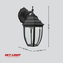 โคมไฟผนังภายนอก B5-180AB-B-C-BK ดำ SKY LIGHT