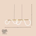 โคมไฟเพดาน PENDENT LED 66184-1.2C Warmwhite 3000K HUB LIGHTING