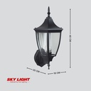 โคมไฟผนังภายนอก B5-269-A-B-C-BK ดำ SKY LIGHT