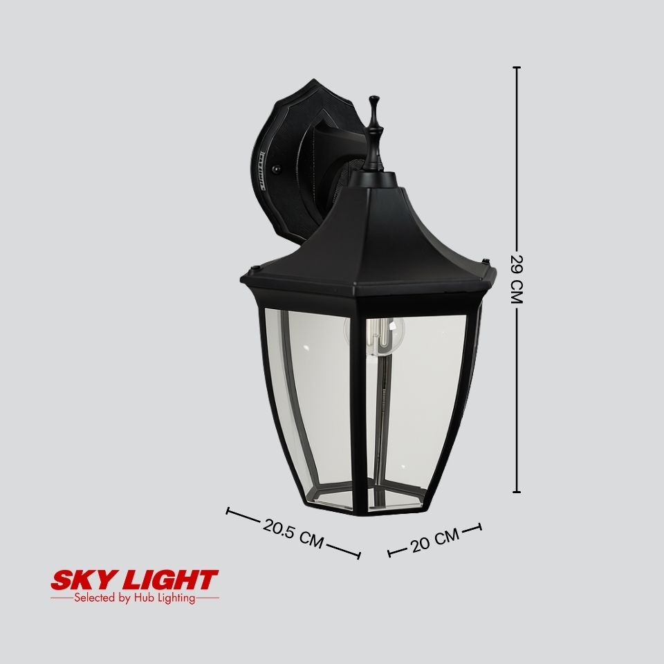 โคมไฟผนังภายนอก B5-269AB-B-C-BK ดำ SKY LIGHT