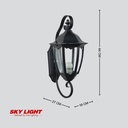 โคมไฟผนังภายนอก R1-215F-BK ดำ SKY LIGHT