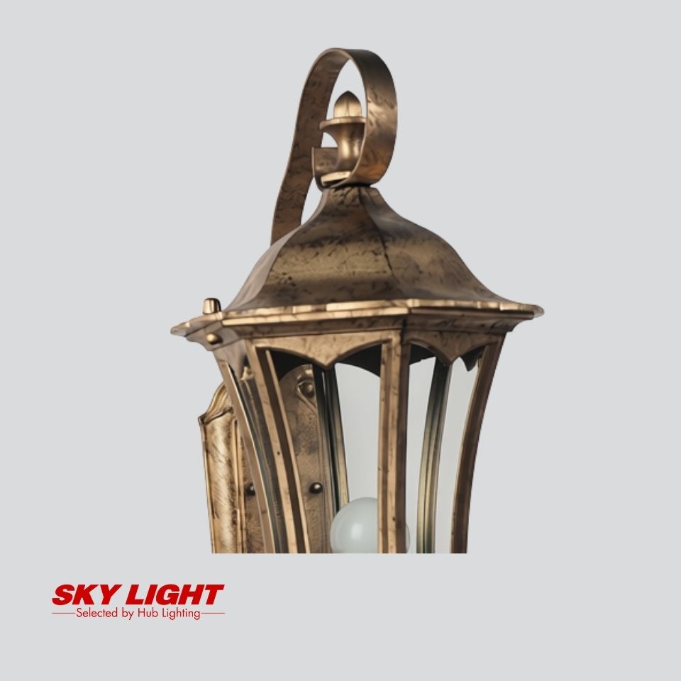 โคมไฟผนังภายนอก R1-266C-GB ทองดำ SKY LIGHT