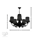 โคมไฟเพดาน PENDENT ช่อ 7901A/5 FGD+BR น้ำตาล E27 HUB LIGHTING