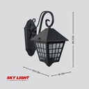 โคมไฟผนังภายนอก R2-10800S-BK ดำ SKY LIGHT
