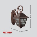 โคมไฟผนังภายนอก R2-10800S-RG ทองแดง SKY LIGHT