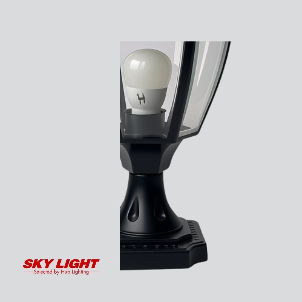 โคมไฟสนาม หัวเสา K269 BK ดำ SKY LIGHT