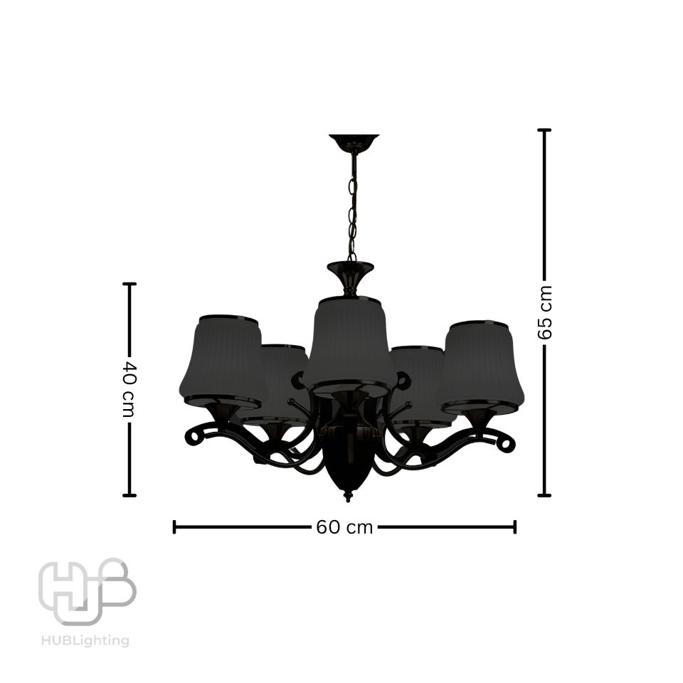 โคมไฟเพดาน PENDENT ช่อ 7893A/5 FGD-CF E27 HUB LIGHTING