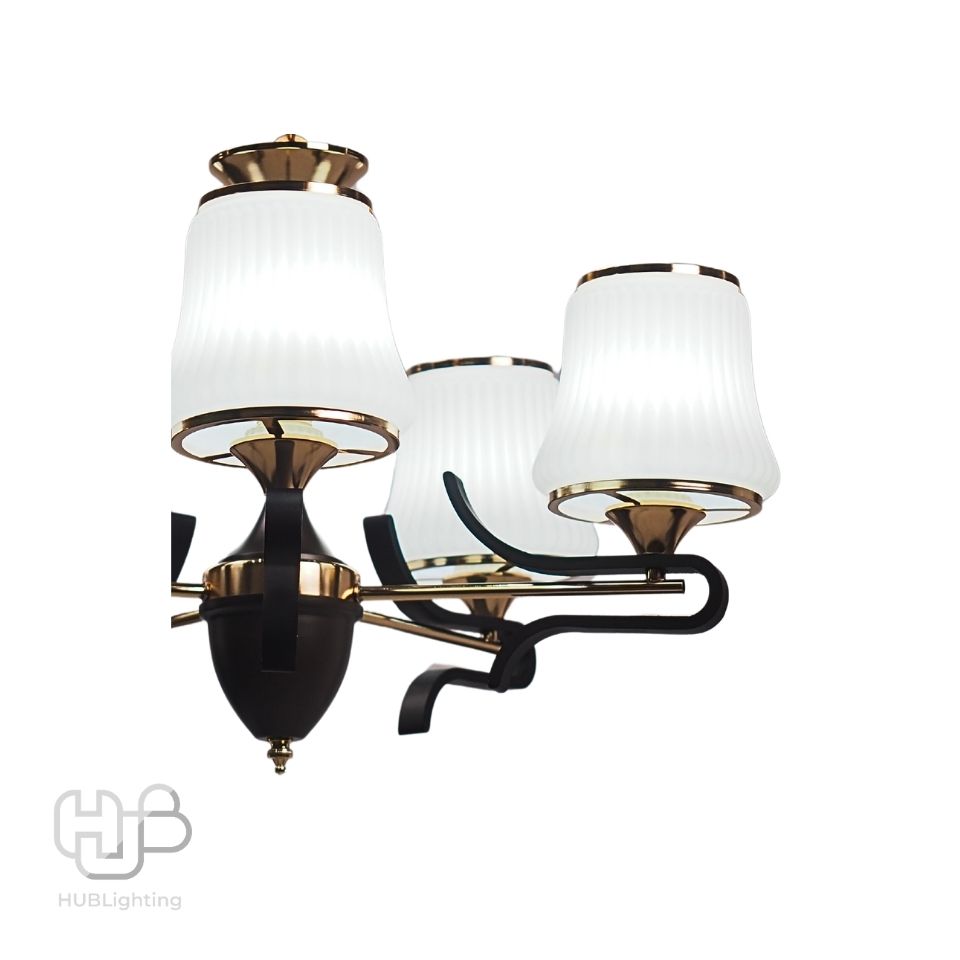 โคมไฟเพดาน PENDENT ช่อ 7809/5 FGD+BR E27 HUB LIGHTING