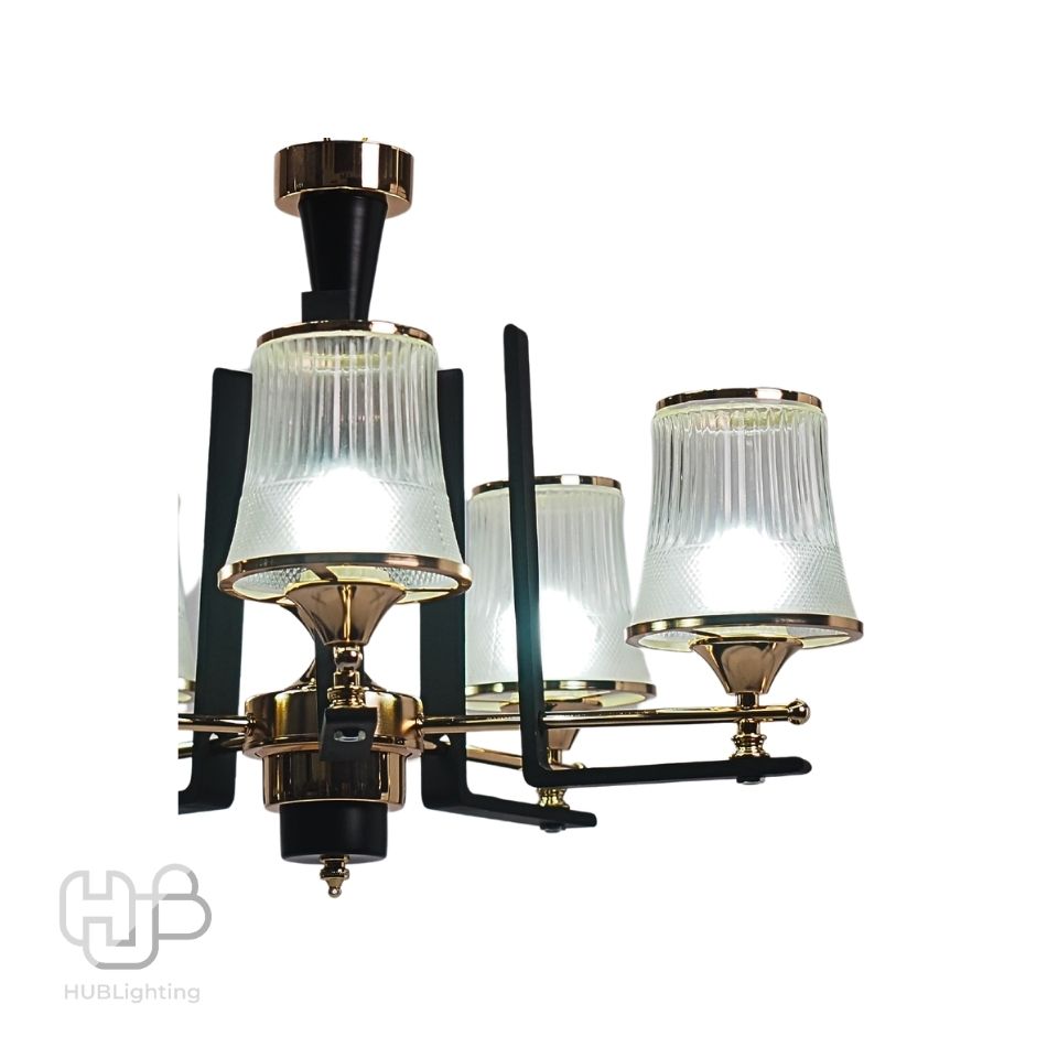 โคมไฟเพดาน PENDENT ช่อ 7806/5 FGD+BK E27 HUB LIGHTING