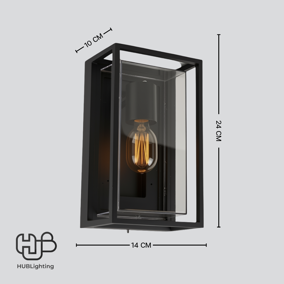 โคมไฟผนังภายนอก 1121 BK HUB LIGHTING