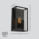 โคมไฟผนังภายนอก 1121 BK HUB LIGHTING
