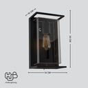 โคมไฟผนังภายนอก 1124-1 BK HUB LIGHTING