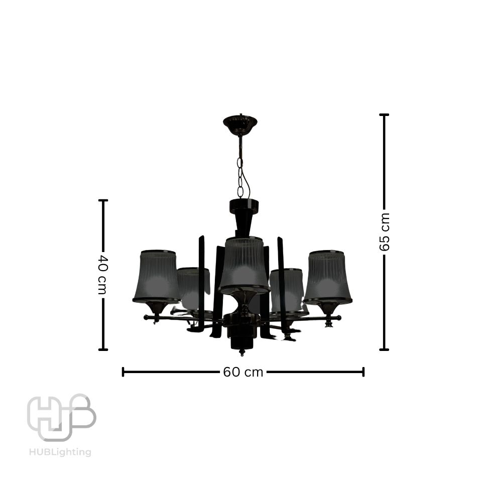 โคมไฟเพดาน PENDENT ช่อ 7806/5 FGD+BK E27 HUB LIGHTING