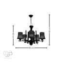 โคมไฟเพดาน PENDENT ช่อ 7806/5 FGD+BK E27 HUB LIGHTING